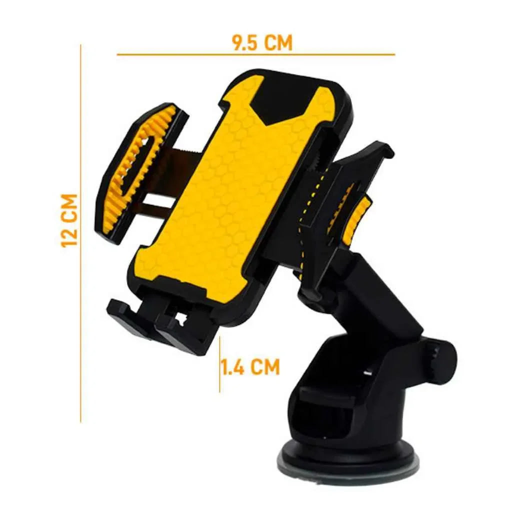 Soporte de Celular para Auto con Ventosa de Succión Fuerte - Brazo Extensible en Material ABS y Silicona con Rotación 360° Pro 2026 - Conecta Chava Shop