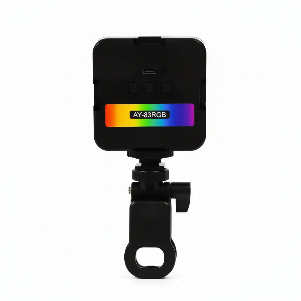 Luz LED RGB Profesional para Video y Fotografía - Iluminación Ajustable de Colores para TikTok y YouTube, Mini Panel Portátil Recargable - Conecta Chava Shop