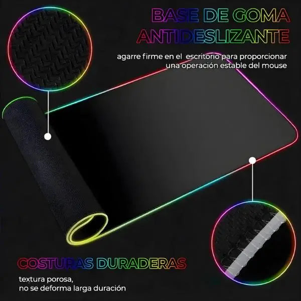 Mousepad Gamer XXL RGB 90x40 cm - Tapete Extendido para Teclado y Mouse Setup Gamer Pro 2026 - Conecta Chava Shop