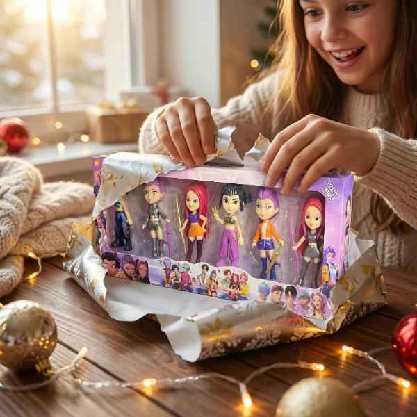 Set de 6 Figuras Kpop Huntrix Cazadores de Demonios - Miniaturas de Acción con Base para Exhibición, Calidad de Detalle Premium 2026 - Conecta Chava Shop