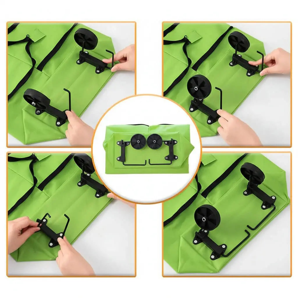 Bolsa de Compras Plegable con Ruedas Reforzadas - Carrito de Mandado Portátil de Gran Capacidad y Tela Impermeable Pro 2026 - Conecta Chava Shop