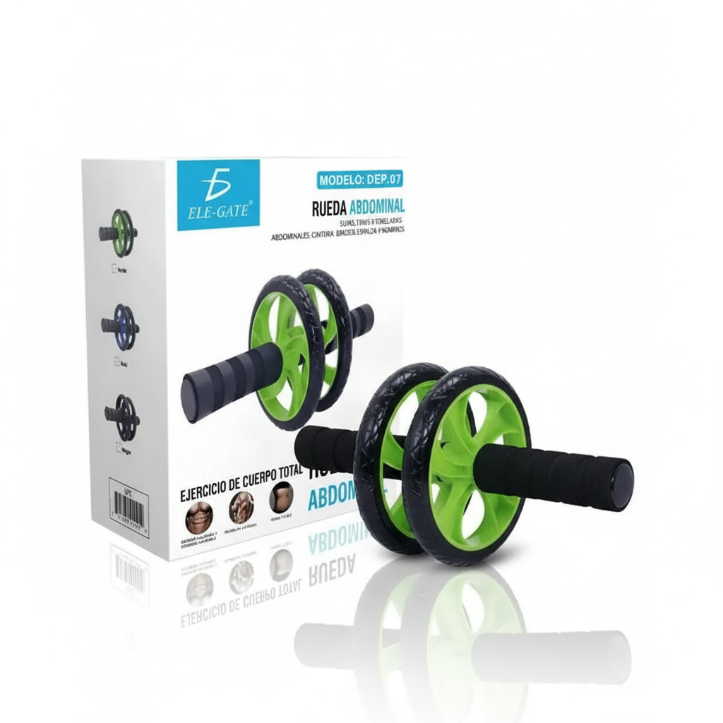 Rueda Abdominal Profesional de Alta Estabilidad - Rodillo para Core con Rodamientos Silenciosos y Mango Antideslizante, Calidad Pro 2026 - Conecta Chava Shop