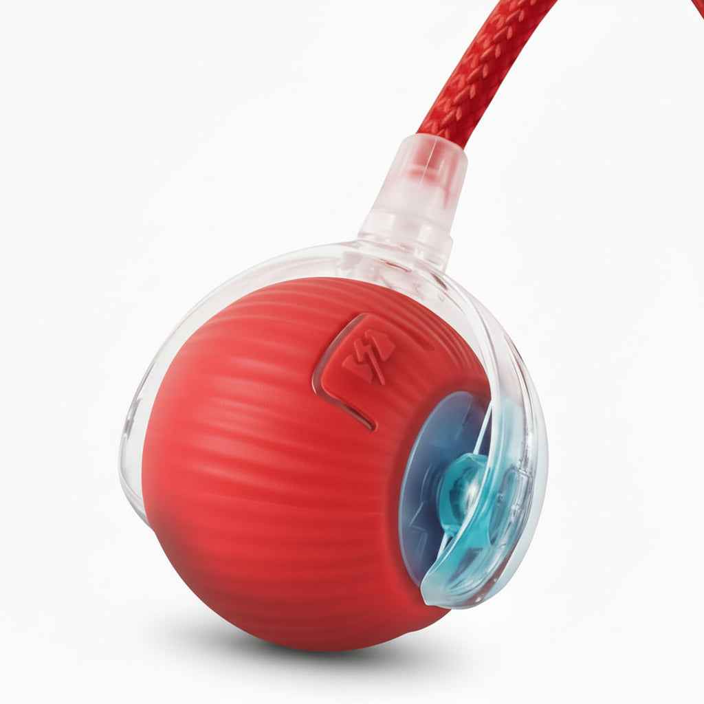 Pelota Interactiva para Mascotas Automática y Recargable USB - Juguete Inteligente con Movimiento Aleatorio y Luces LED Pro 2026 - Conecta Chava Shop