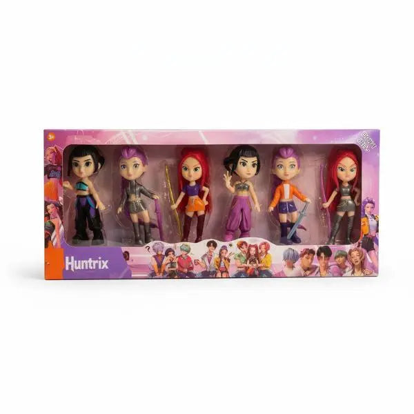 Set de 6 Figuras Kpop Huntrix Cazadores de Demonios - Miniaturas de Acción con Base para Exhibición, Calidad de Detalle Premium 2026 - Conecta Chava Shop