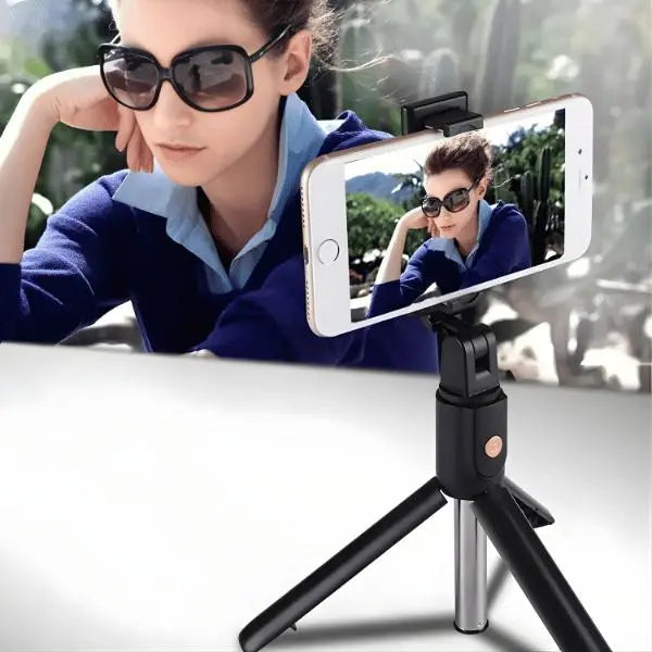 Trípode Selfie Bluetooth con Control Remoto Inalámbrico - Soporte Ajustable de Alta Estabilidad para Celular, Calidad Vlog Pro 2026 - Conecta Chava Shop