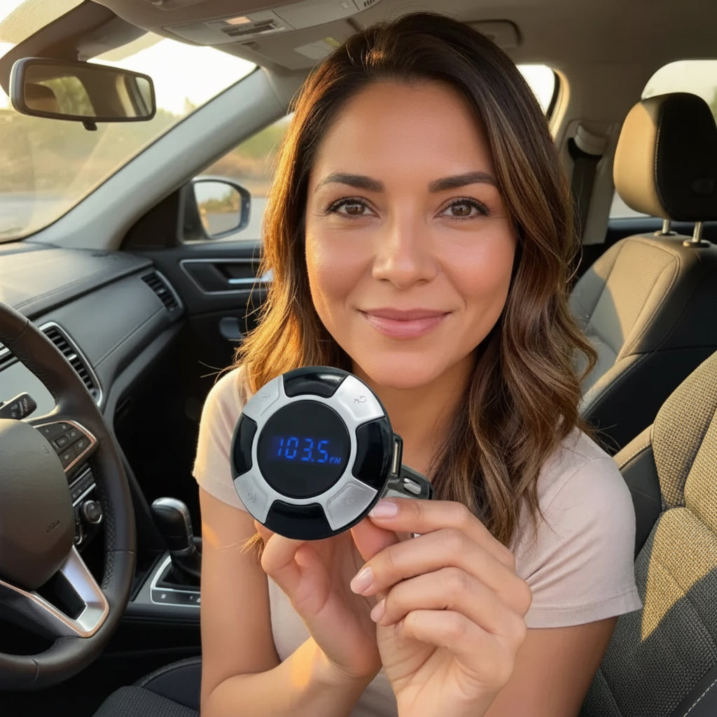 Transmisor Bluetooth FM Multiconexión para Auto - Reproductor MP3 con Entradas USB, TF y AUX Pro 2026 - Conecta Chava Shop