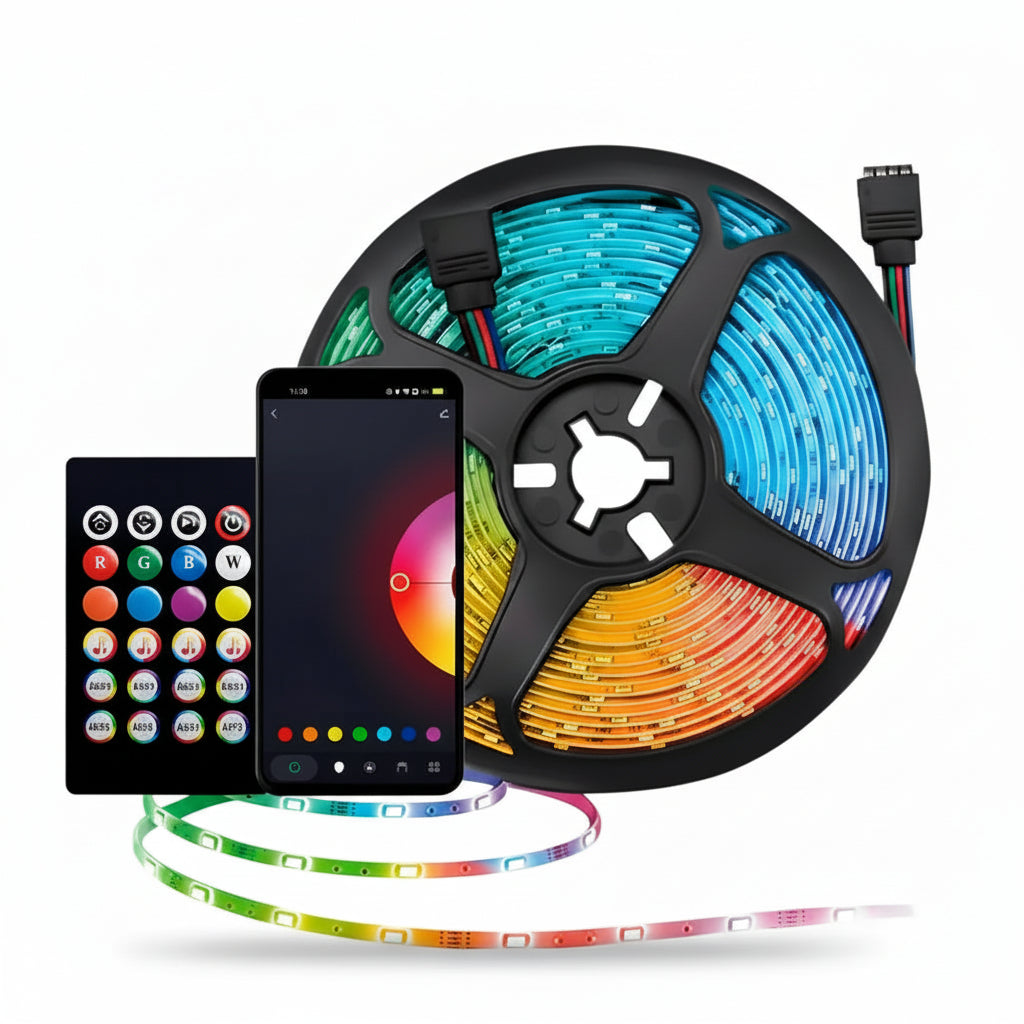 Tira LED RGB de 10 Metros con Control Bluetooth y App - Luces Inteligentes de Gran Alcance para Habitación Pro 2026 - Conecta Chava Shop
