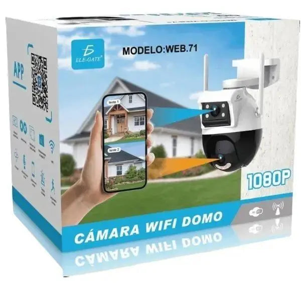 Cámara de Vigilancia IP Exteriores 4MP con WiFi y Visión Nocturna - Cámara de Seguridad Impermeable Pro 2026 - Conecta Chava Shop