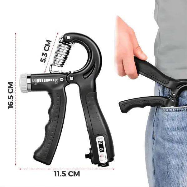 Pinza Ajustable para Entrenamiento de Agarre 5-60 kg - Fortalecedor de Mano y Antebrazo con Contador Pro 2026 - Conecta Chava Shop