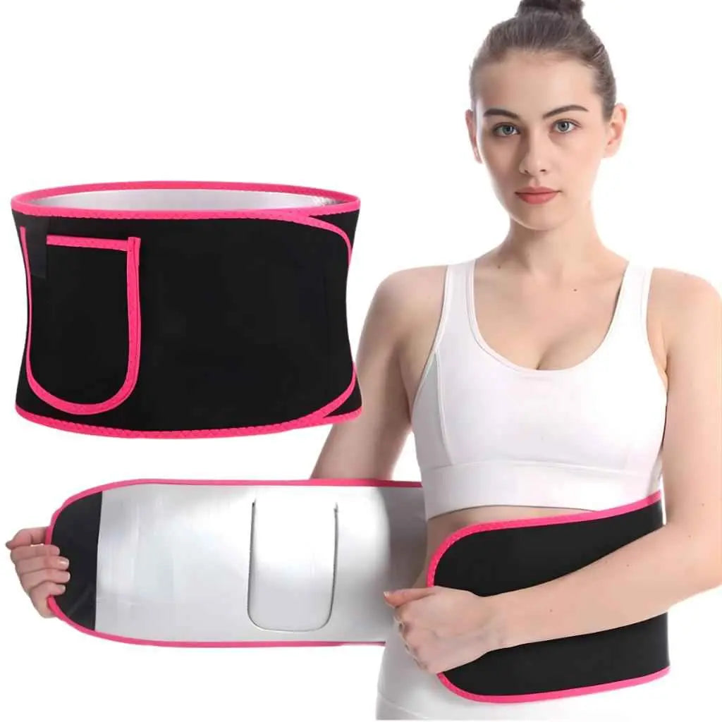 Faja Deportiva Neopreno Sauna con Velcro Ajustable – Cinturilla para Calor Localizado y Soporte Durante el Entrenamiento - Conecta Chava Shop