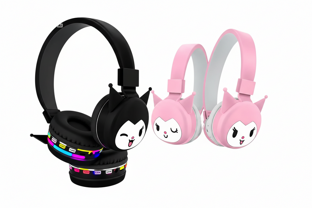Audífonos Inalámbricos Kawaii con Diseño de Personaje Animado - Auriculares Bluetooth Plegables con Super Bass y Orejas Decorativas Pro 2026 - Conecta Chava Shop