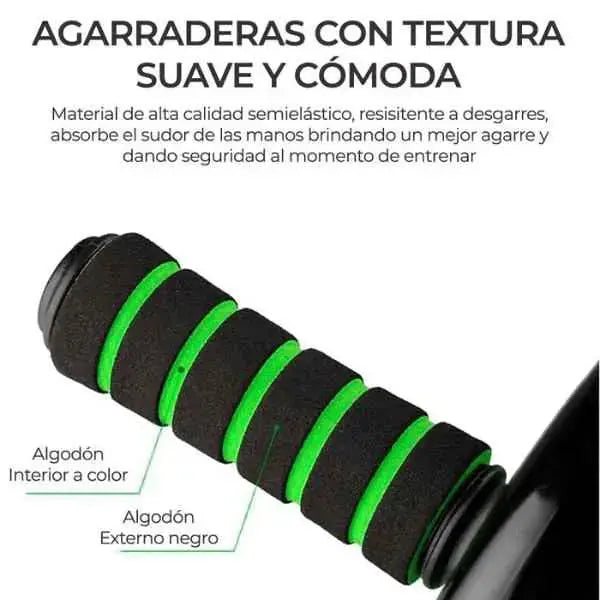 Rueda Abdominal Profesional de Alta Estabilidad - Rodillo para Core con Rodamientos Silenciosos y Mango Antideslizante, Calidad Pro 2026 - Conecta Chava Shop