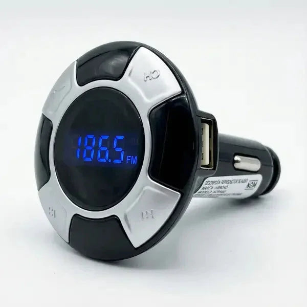 Transmisor Bluetooth FM Multiconexión para Auto - Reproductor MP3 con Entradas USB, TF y AUX, Manos Libres de Alta Fidelidad - Conecta Chava Shop