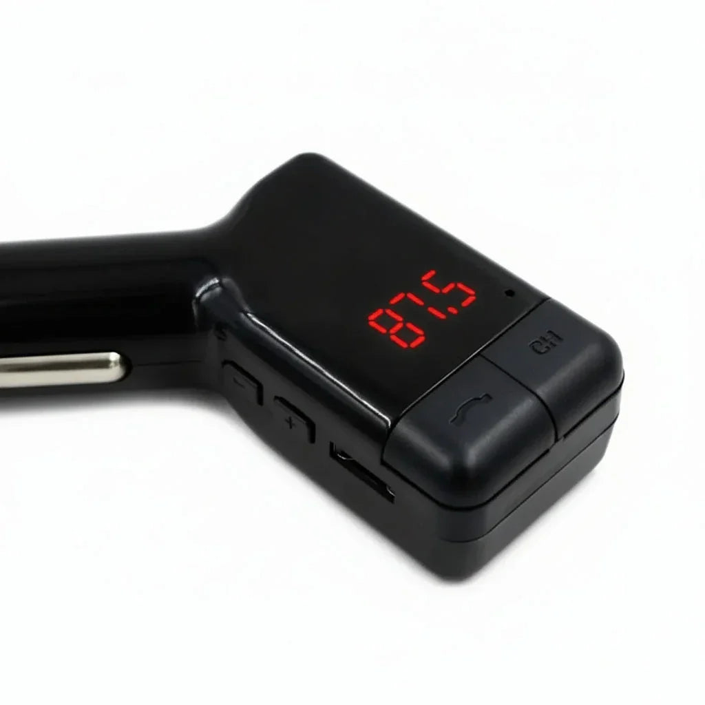 Reproductor MP3 Para Auto Transmisor Bluetooth FM - Manos Libres Inalámbrico con Doble Puerto USB y Ranura Micro SD Pro 2026 - Conecta Chava Shop