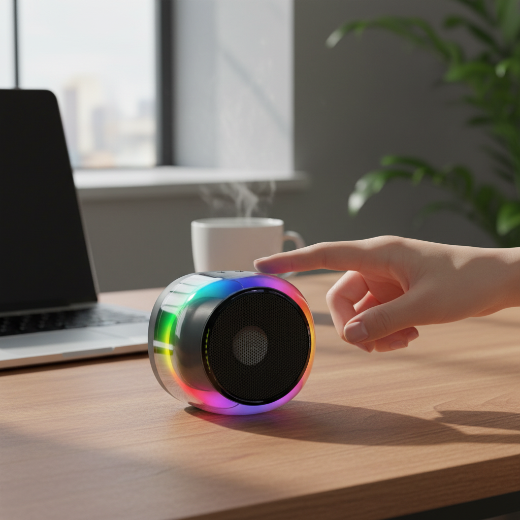 Altavoz Bluetooth Portátil con Sonido 360° y Luces RGB - Bocina Compacta Recargable Pro 2026 - Conecta Chava Shop