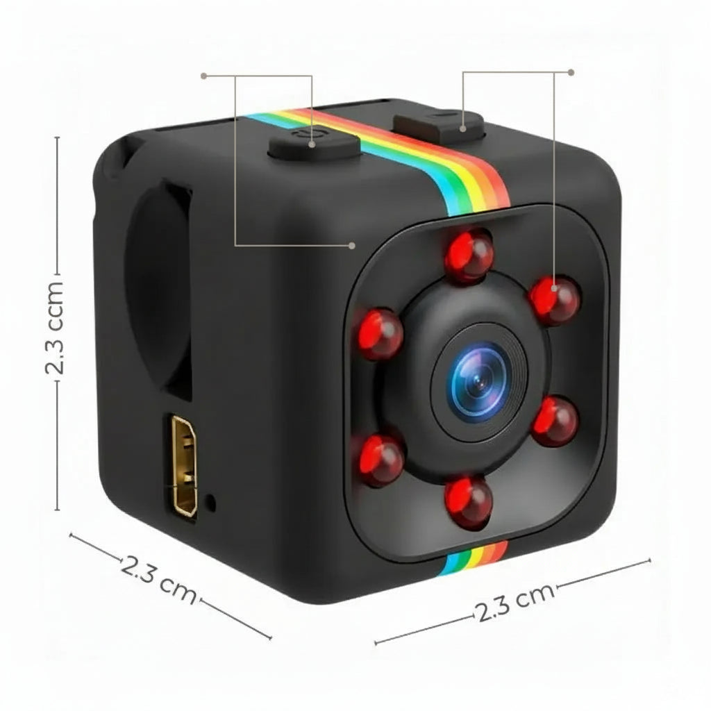 Mini Videocámara Full HD 1080p para Vlogs - Cámara Compacta Portátil, Grabación de Video y Fotos, Ideal para Viajes y Redes Sociales - Conecta Chava Shop