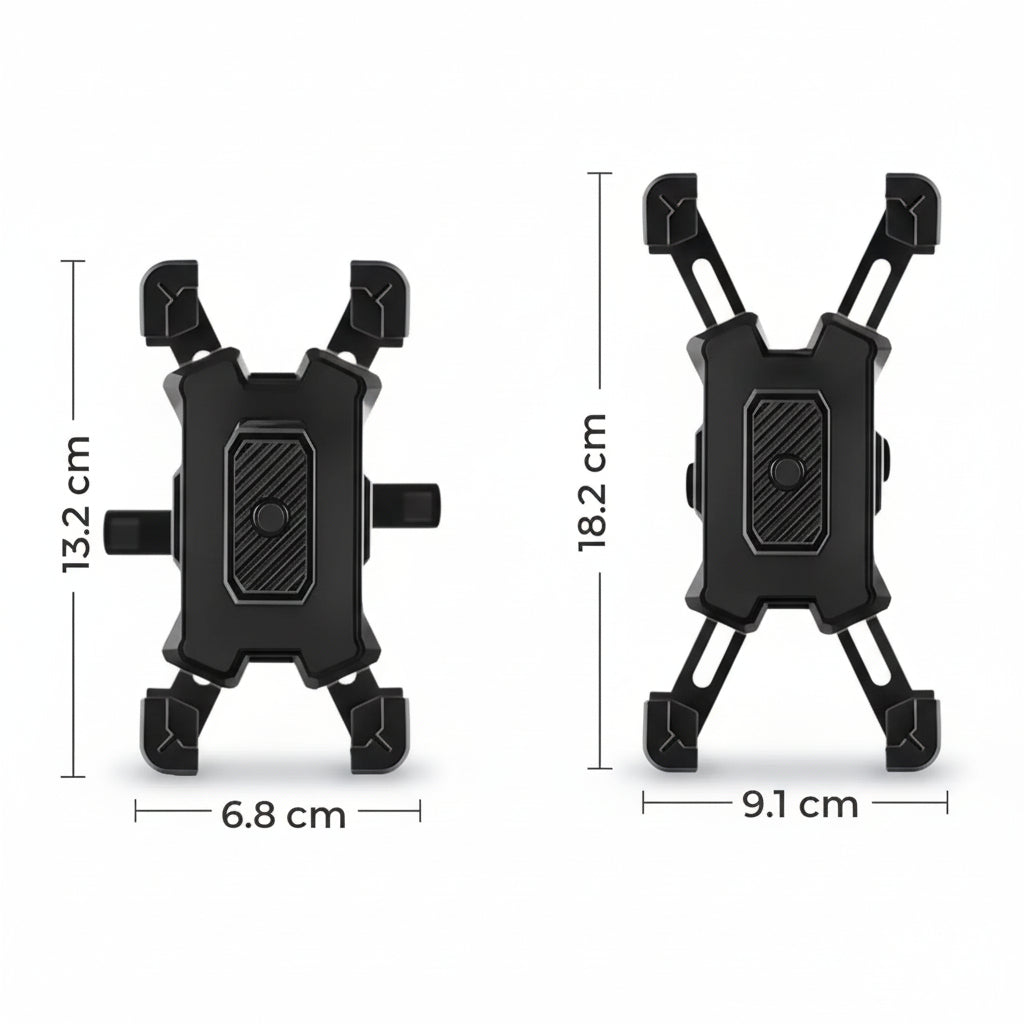 Soporte para Teléfono Bici y Moto Antideslizante - Sujeción de Alta Seguridad con Rotación 360° Pro 2026 - Conecta Chava Shop
