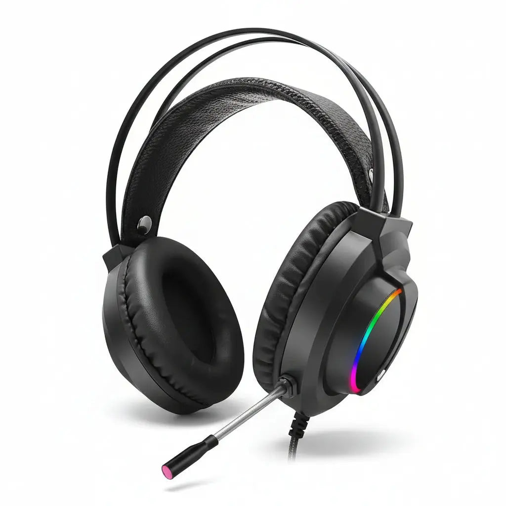 Audífonos Gamer Pro RGB con Sonido Envolvente - Auriculares RGB con Micrófono Retráctil y Diadema Ergonómica Pro 2026 - Conecta Chava Shop