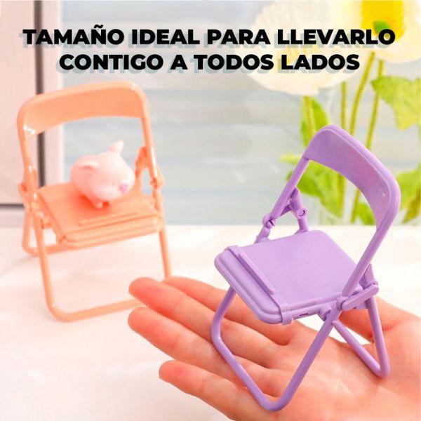 Soporte para Celular Mini Silla Ajustable Colores Variados - Set de 3 Mini Sillas Pro 2026 - Conecta Chava Shop