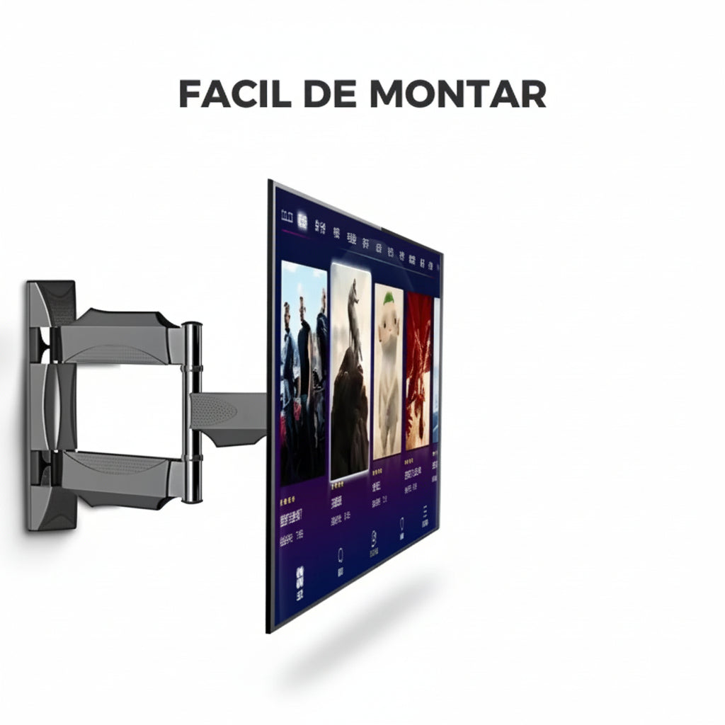 Soporte de TV con Movimiento Completo para 27 a 60 Pulgadas - Brazo Articulado Giratorio y Extensible Pro 2026 - Conecta Chava Shop