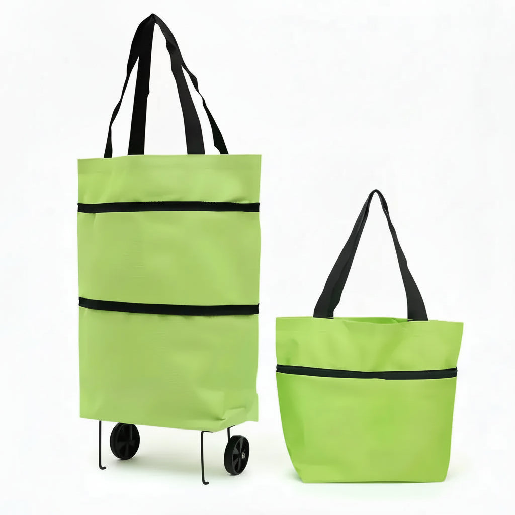 Bolsa de Compras Plegable con Ruedas Reforzadas - Carrito de Mandado Portátil de Gran Capacidad y Tela Impermeable Pro 2026 - Conecta Chava Shop