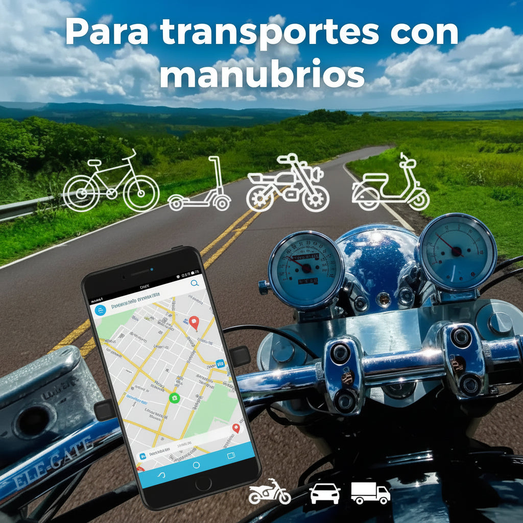 Soporte para Teléfono Bici y Moto Antideslizante - Sujeción de Alta Seguridad con Rotación 360° Pro 2026 - Conecta Chava Shop