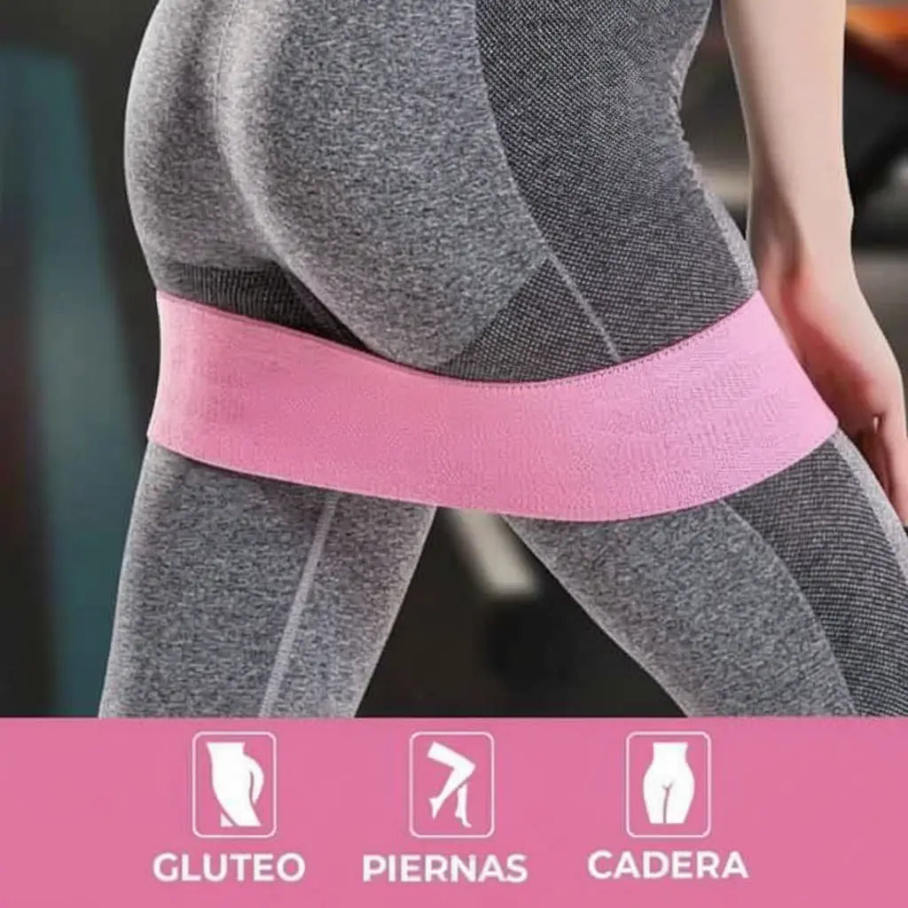 Set de 3 Bandas de Resistencia de Tela Antideslizante - Ligas para Entrenamiento de Glúteos y Piernas Pro 2026 - Conecta Chava Shop