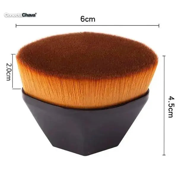 Brocha Profesional para Base Líquida de Cerdas Densas - Pincel de Maquillaje para Acabado Natural y Uniforme Pro 2026 - Conecta Chava Shop