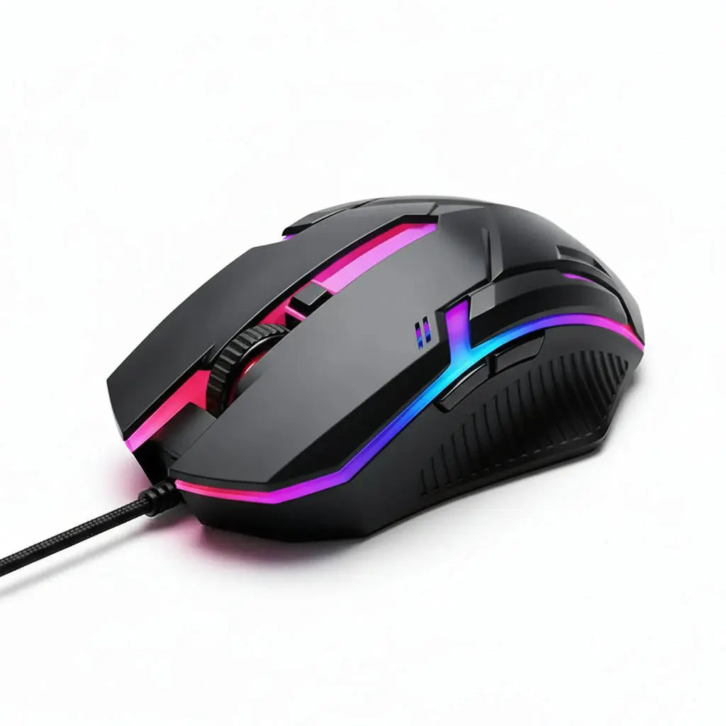 Mouse Gaming RGB de Alta Precisión con Sensor Óptico - Ratón para Juegos USB Plug and Play con Iluminación LED Dinámica, Calidad Pro 2026 - Conecta Chava Shop