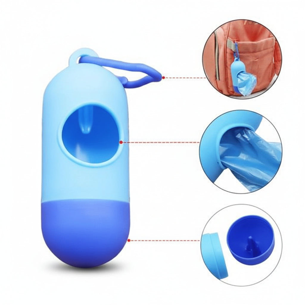Dispensador de Bolsas para Mascotas con Clip y Diseño de Hueso - Porta Bolsas Ligero y Eco-Consciente Pro 2026 - Conecta Chava Shop
