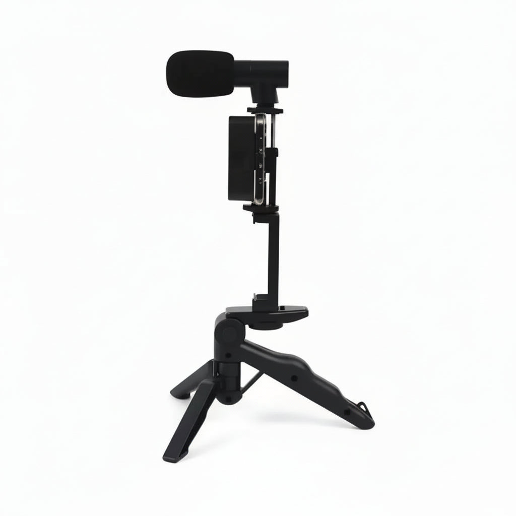 Kit de Video Streaming Pro 4 en 1 - Luz LED Regulable, Micrófono de Alta Fidelidad y Trípode Ajustable para TikTok y Vlogs Pro 2026 - Conecta Chava Shop