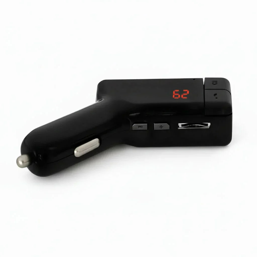 Reproductor MP3 Para Auto Transmisor Bluetooth FM - Manos Libres Inalámbrico con Doble Puerto USB y Ranura Micro SD Pro 2026 - Conecta Chava Shop
