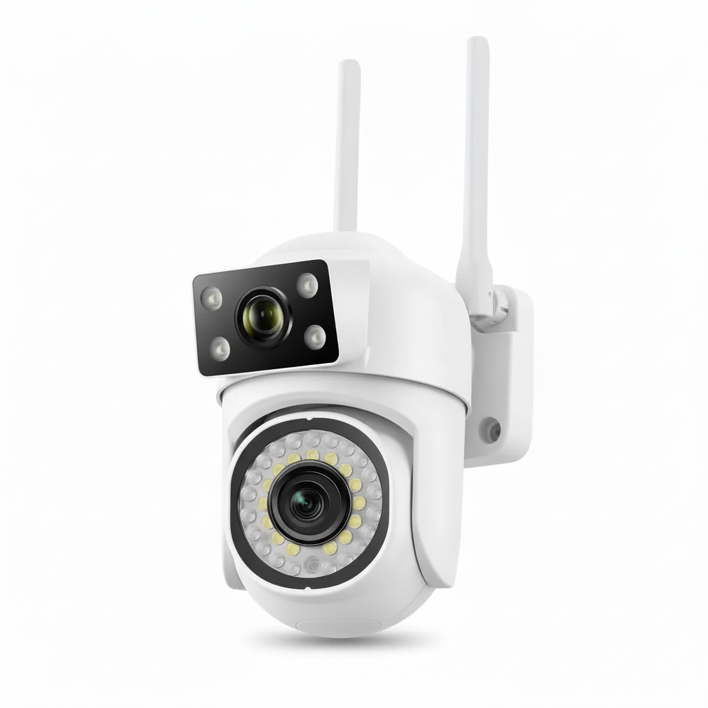 Cámara de Vigilancia Exterior WiFi 4MP con Visión Nocturna a Color - Cámara PTZ 360 Inteligente con Detección de Humano Pro 2026 - Conecta Chava Shop