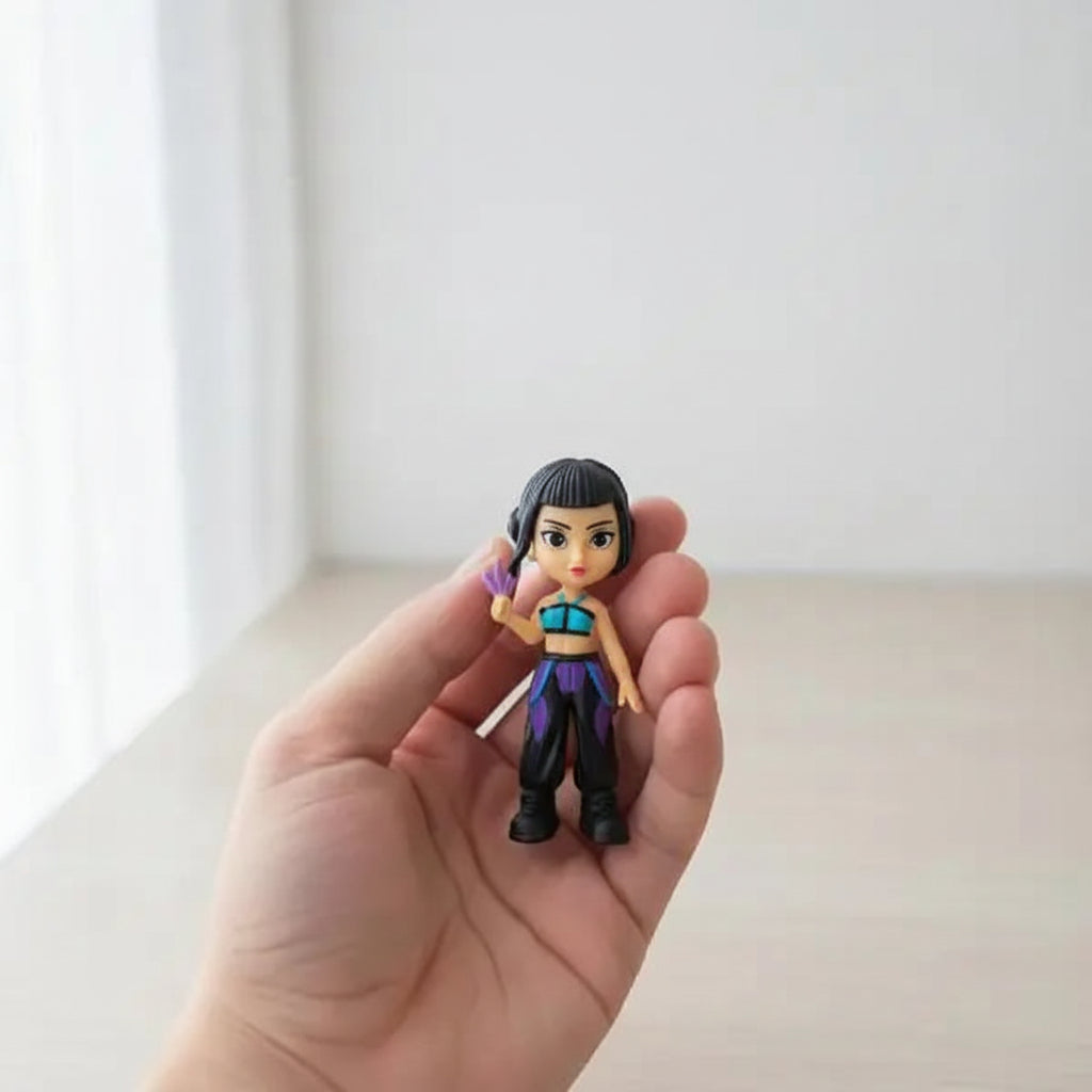Set de 6 Figuras Kpop Huntrix Cazadores de Demonios - Miniaturas de Acción con Base para Exhibición, Calidad de Detalle Premium 2026 - Conecta Chava Shop
