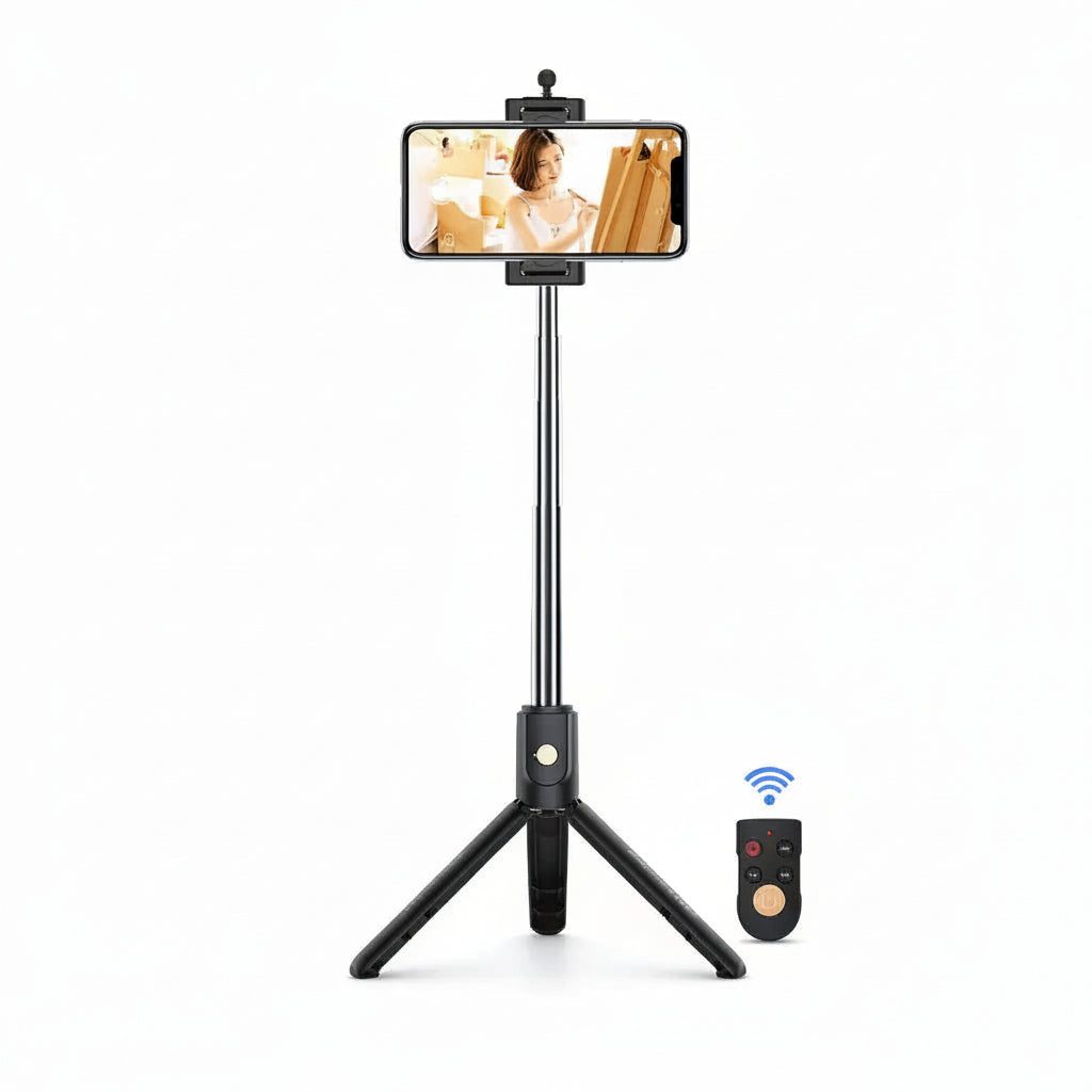 Trípode Selfie Bluetooth con Control Remoto Inalámbrico - Soporte Ajustable de Alta Estabilidad para Celular, Calidad Vlog Pro 2026 - Conecta Chava Shop