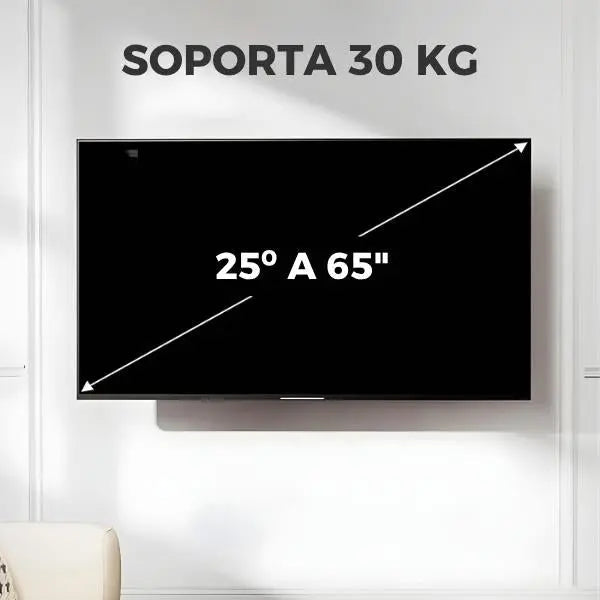 Soporte para TV 25-65 Pulgadas – Inclinable + Carga 30 kg + VESA Universal | Conecta Chava - Conecta Chava Shop