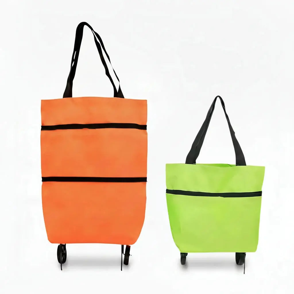 Bolsa de Compras Plegable con Ruedas Reforzadas - Carrito de Mandado Portátil de Gran Capacidad y Tela Impermeable Pro 2026 - Conecta Chava Shop