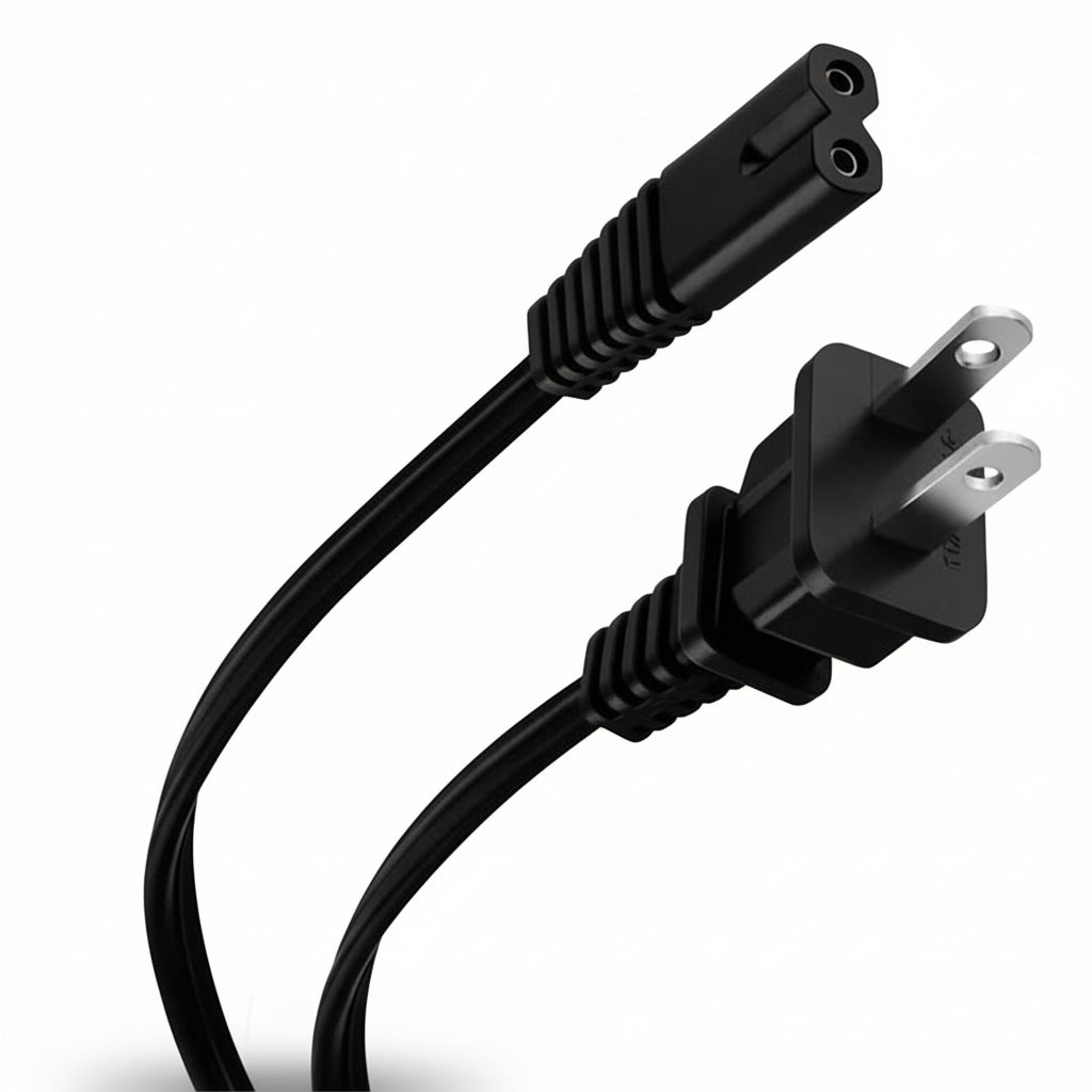 Cable de Alimentación tipo IEC C7 - Pack de 2 Cables de 1.5 Metros, Compatible con Smart TV, Consolas, Impresoras y Audio - Conecta Chava Shop