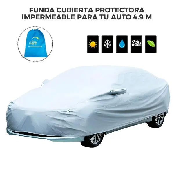 Funda Impermeable para Auto con Protección UV y Ajuste Seguro - Cubierta Multicapa Pro 2026 - Conecta Chava Shop