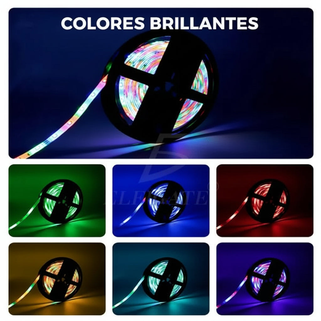 Tira LED RGB de 10 Metros con Control Bluetooth y App - Luces Inteligentes de Gran Alcance para Habitación Pro 2026 - Conecta Chava Shop