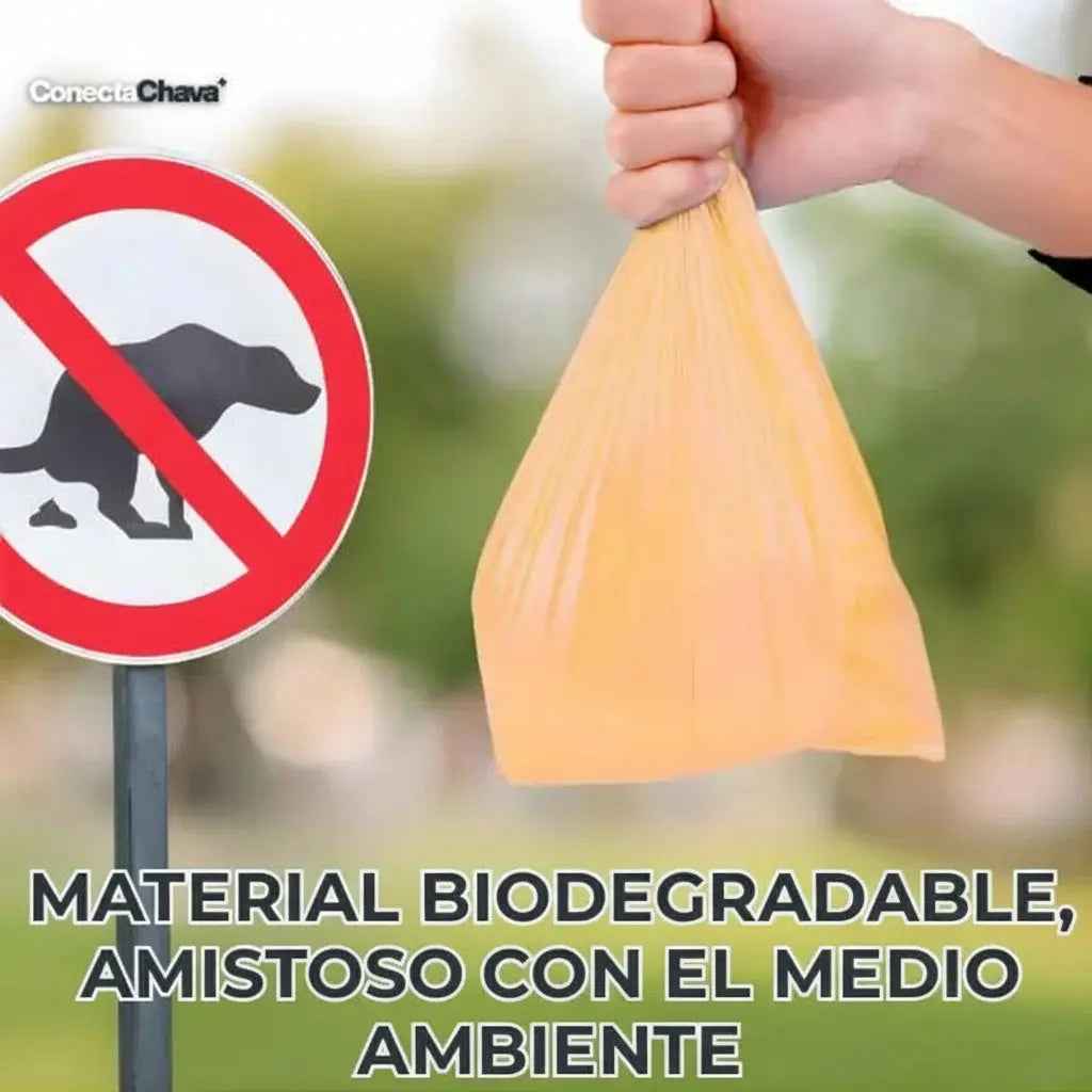 Bolsas para Desechos de Mascotas Biodegradables - Set de 6 Rollos Ecológicos de Alta Resistencia y Anti-Fugas Pro 2026 - Conecta Chava Shop