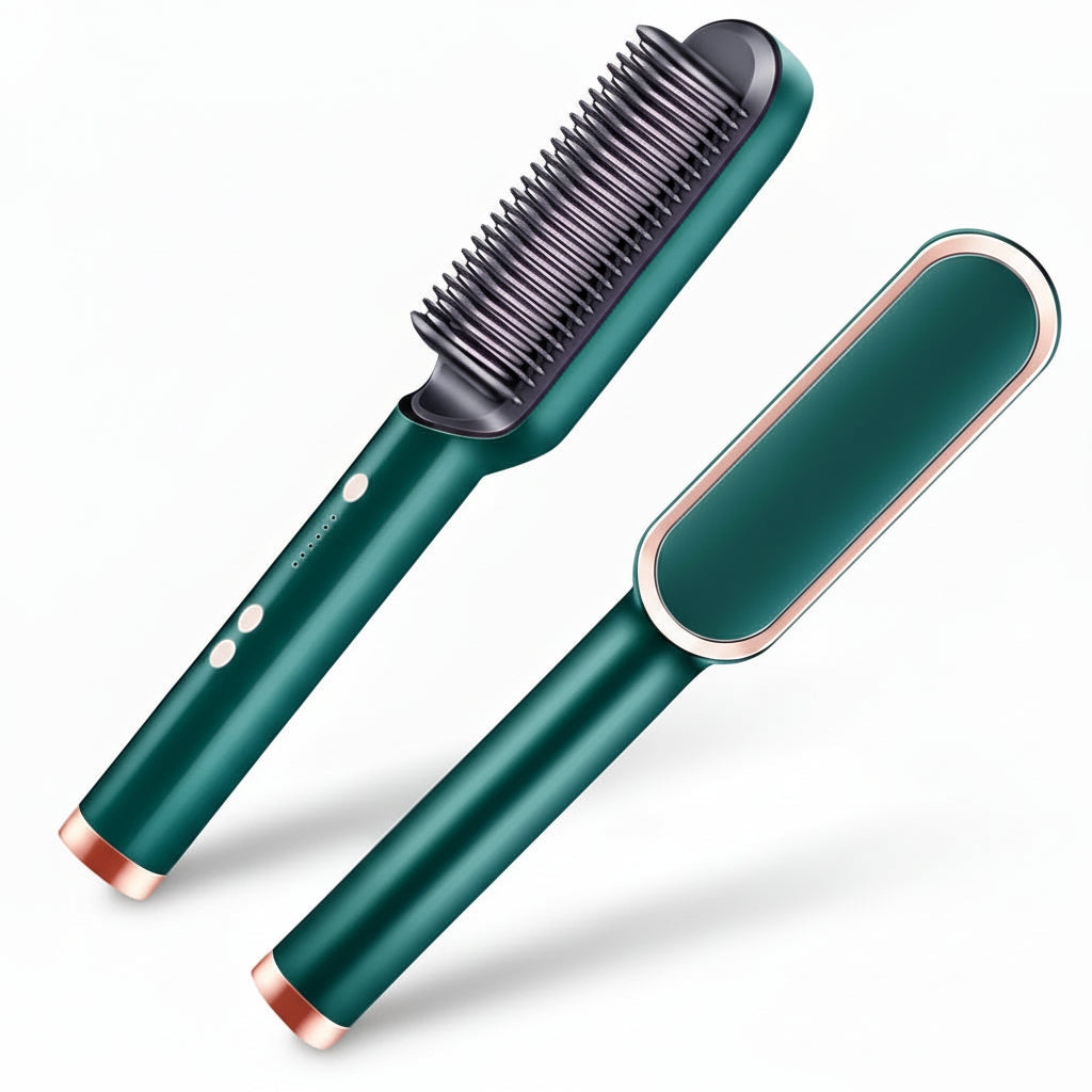 Peine Alisador de Cerámica con Tecnología de Protección Térmica - Cepillo Eléctrico 5 Niveles para Todo Tipo de Cabello Pro 2026 - Conecta Chava Shop