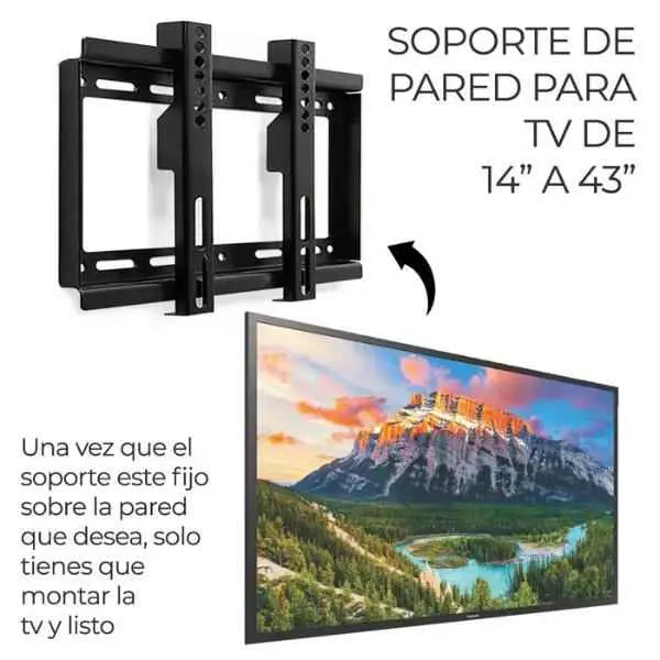 Soporte de TV Ultra Delgado de 14" a 42" Pulgadas - Montaje de Pared Perfil Bajo e Invisible para Smart TV Pro 2026 - Conecta Chava Shop