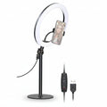 Aro de Luz LED con Soporte Flexible para Celular y Brazo Ajustable para Escritorio con 3 Modos de Iluminación Pro 2026 - Conecta Chava Shop