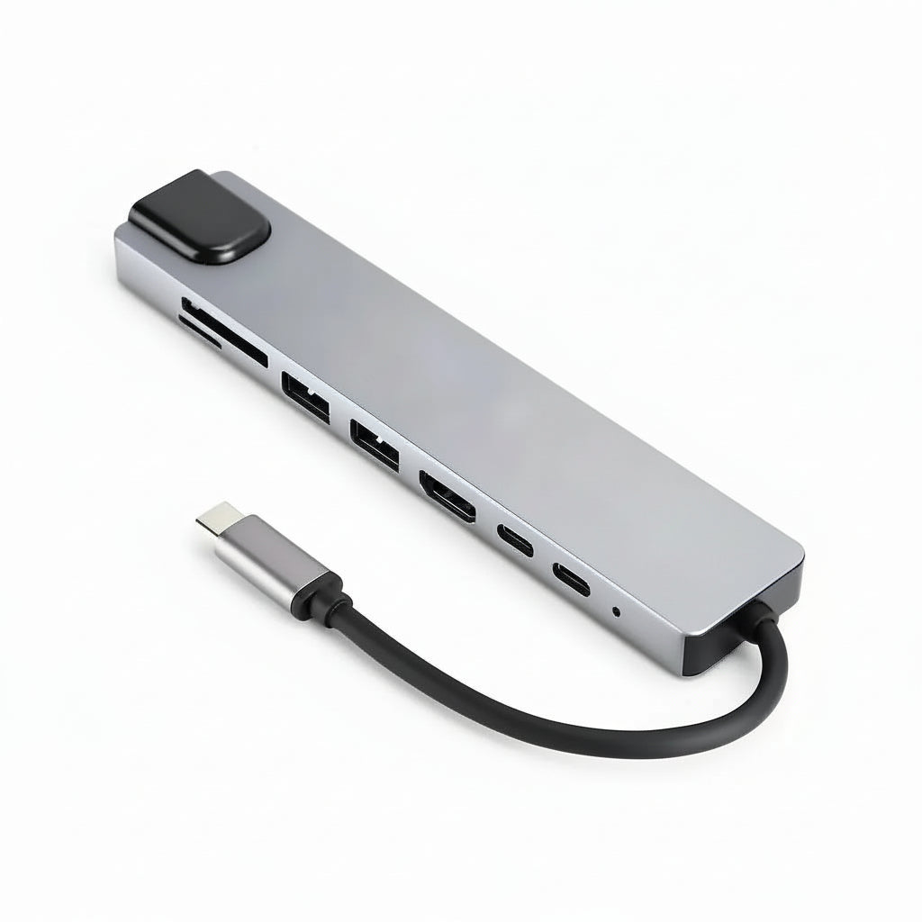 Hub USB de 8 Puertos con Carga USB-C 100W - Estación de Carga Rápida y Datos, Adaptador Multi-Puerto para Laptop y Tablet - Conecta Chava Shop