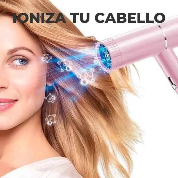 Secador de Cabello Iónico con Tecnología Antifrizz - Motor de Alta Potencia y Diseño Compacto Plegable Pro 2026 - Conecta Chava Shop