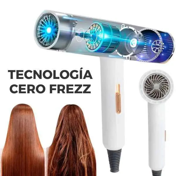 Secador de Cabello Iónico con Tecnología Antifrizz - Motor de Alta Potencia y Diseño Compacto Plegable Pro 2026 - Conecta Chava Shop