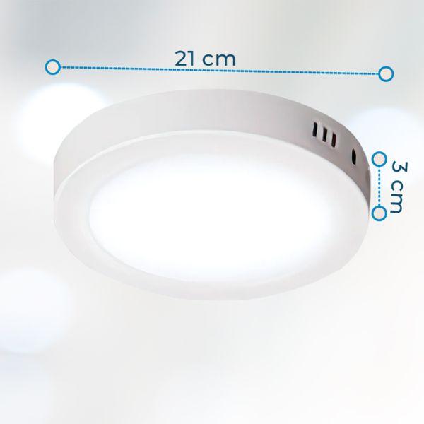 Lámpara de Techo LED Circular 24W - Luz Fría Potente, Revestimiento de Aluminio Premium, Diseño Minimalista para Sala y Oficina - Conecta Chava Shop