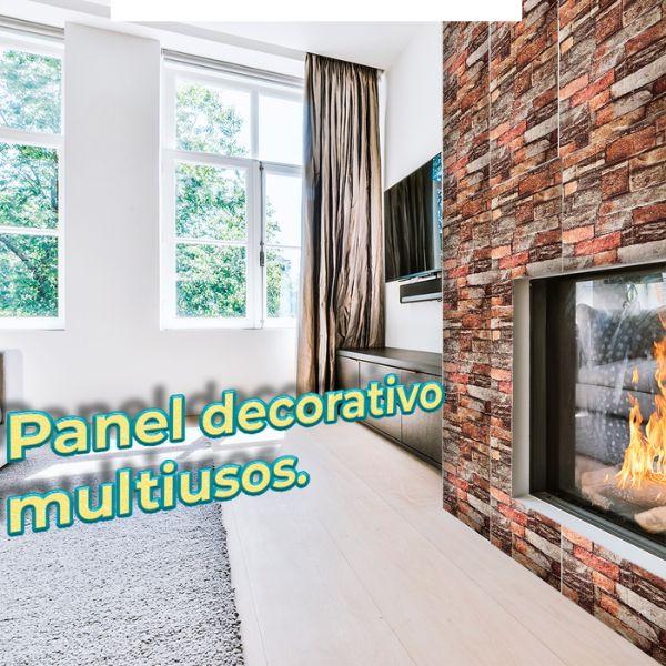 Paquete 10 Paneles de Pared 3D de Espuma XPE Autoadhesivos Tipo Ladrillo Marrón Mosaico 35×38.5 cm Pro 2026 - Conecta Chava Shop