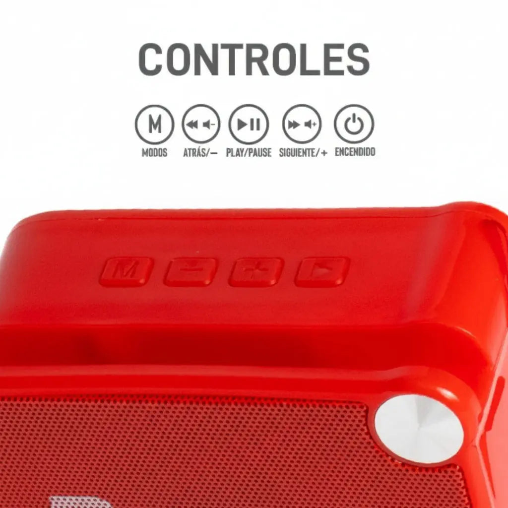 Mini Bocina Bluetooth 5W Portátil con Radio FM y Soporte para Celular - Audio Pro 2026 - Conecta Chava Shop